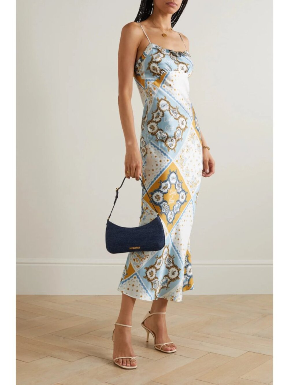 Reformation Aribella Ruffled Printed Silk-Charmeuse Maxi Dress